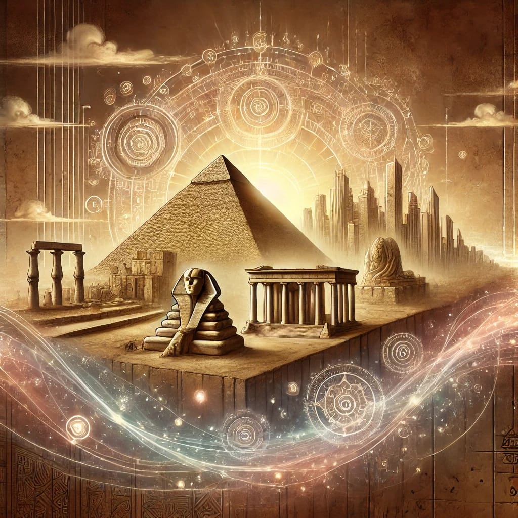 illustration-showing-the-spiritual-influence-of-ancient-civilizations-on-modern-human-beliefs.